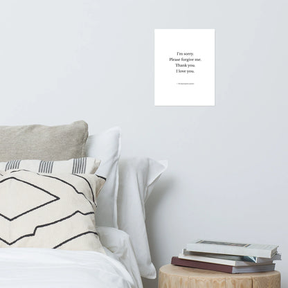 Ho'oponopono prayer - Poster